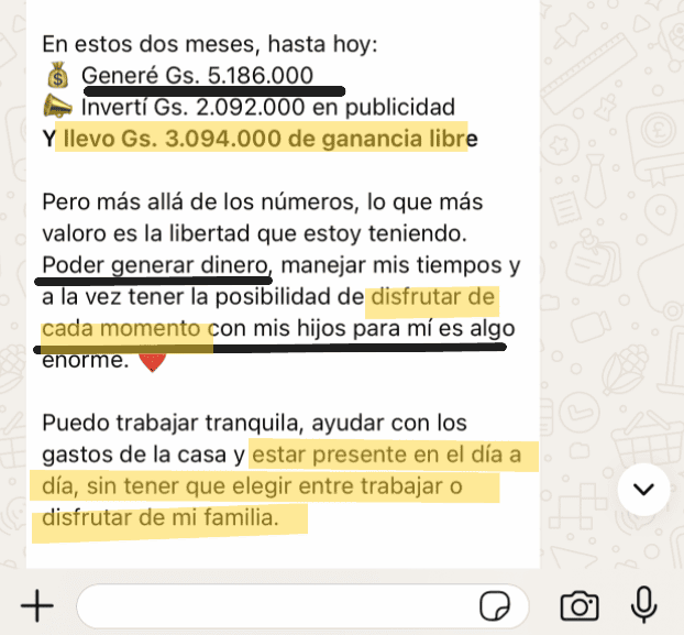 Aracely generó ingresos desde su casa mientras cuidaba a sus hijos